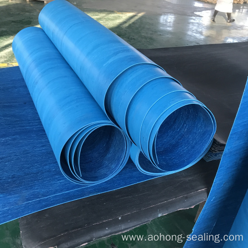 Reinforced fibre sheet oil resistant gasket sheet